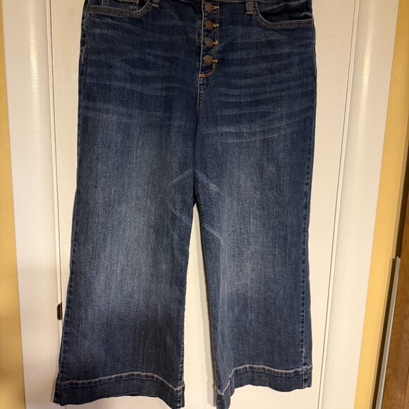 ANA 5 Button Wide Leg Jeans - Size 14 - Picture 1 of 4
